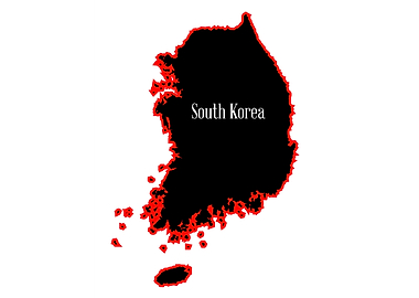 South Korea Silhouette