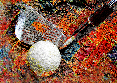 Golf art print w 16