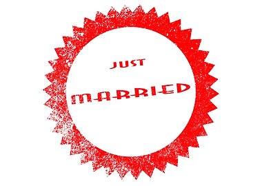 Just Married Ink Stamp