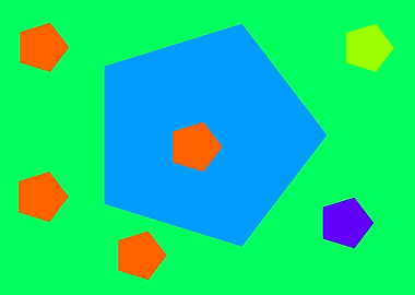 4 Orange Polygons