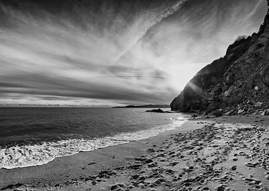 Cliffs In The Sunset