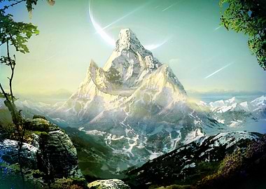 view from top of hill