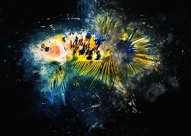 Yellow Betta Fish
