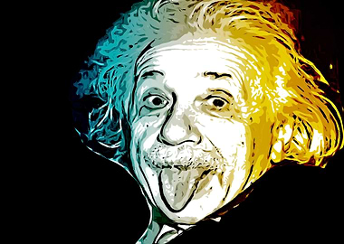Albert Einstein in color