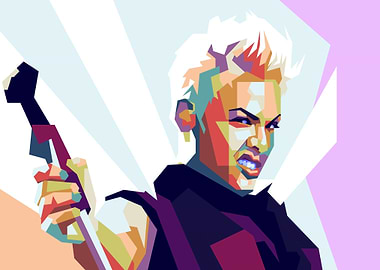 Pink WPAP pop art style