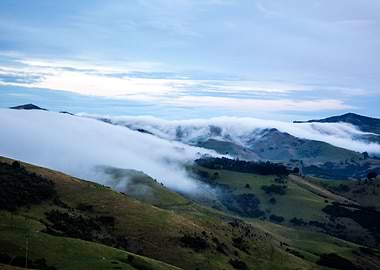 Clouds embracing the hils