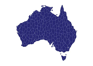 Australia Map Mosaic