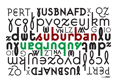 Suburban typeface