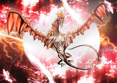Fire Dragon in A Storm