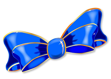 Blue Silk Bow