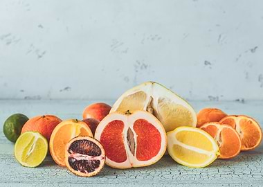 Variety of citrus fruit