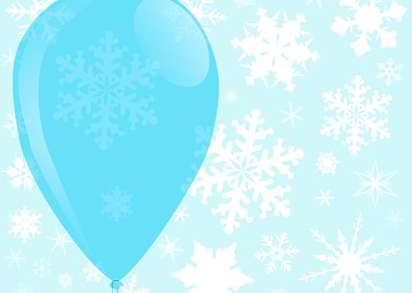 Blue Christmas Balloon