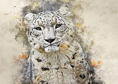 watercolor leopard