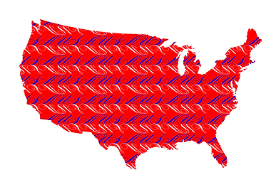 USA Text Map Background