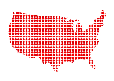 Red Dot Map of The USA