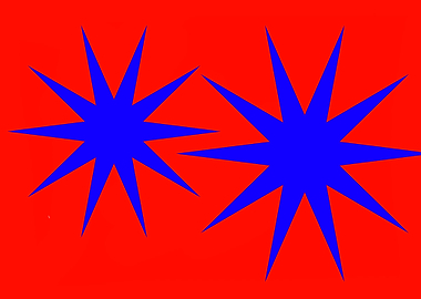 Pair of Blue Stars