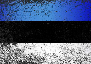 Flag of Estonia Grunge