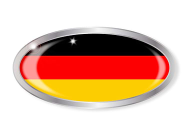 German Flag Oval Button