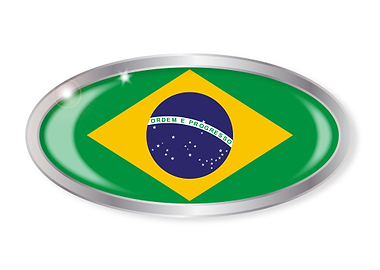 Brazil Flag Oval Button