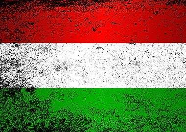 Flag of Hungary Grunge