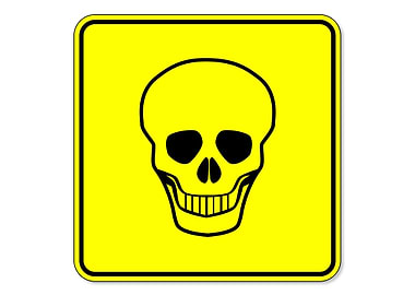 Skull Warning Sign