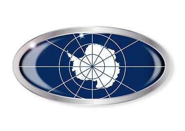 Antarctica Flag Oval Butto