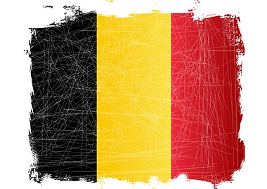 Belgian Grunge Flag