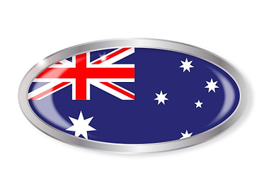 Australian Flag Oval Butto