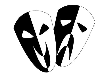 Black and White Stage Mask