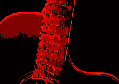 Red guitar