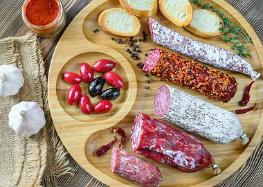 Assortment of salami