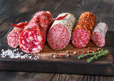 Assortment of salami