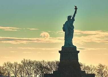 Lady Liberty in Silhouette