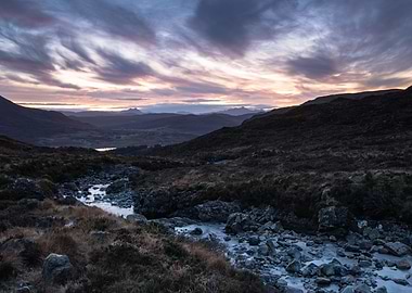 Sunset in the mountain