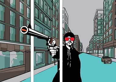 Comic book pop art optical