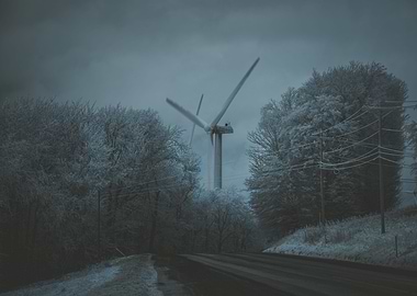 Iced Winter Wind Turbine