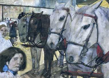 Tram horses on the Dam