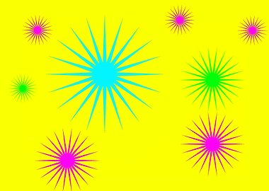 Fireworks on Yellow