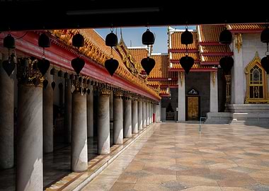 Inside the marble temple