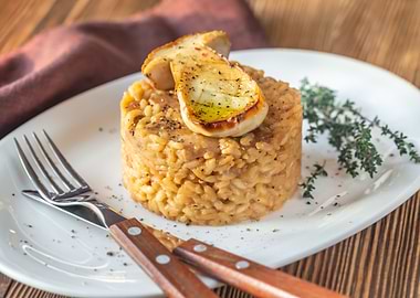 Risotto with porcini mushr