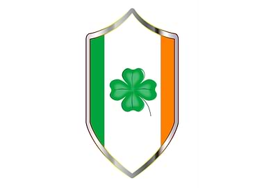 Irish Flag Crusader Shield