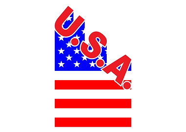 USA Flag Text