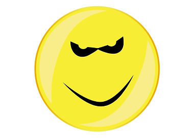 Evil Smile Face Button