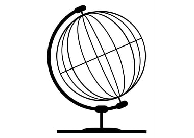 Mounted Wired Globe