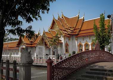 Around the marble temple