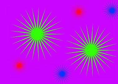 Fireworks on Purple