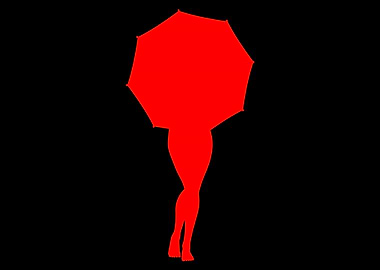 Lady Behind The Umbrella