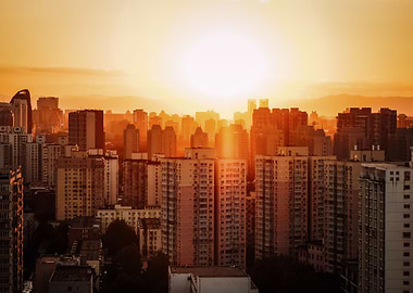 Beijing Skyline Sunset