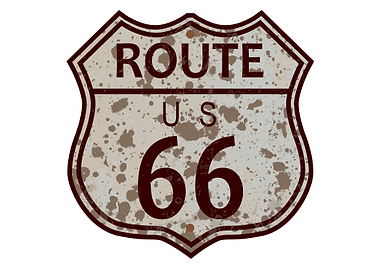 Weathered Route 66 Sign