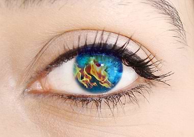fire in the eyes
